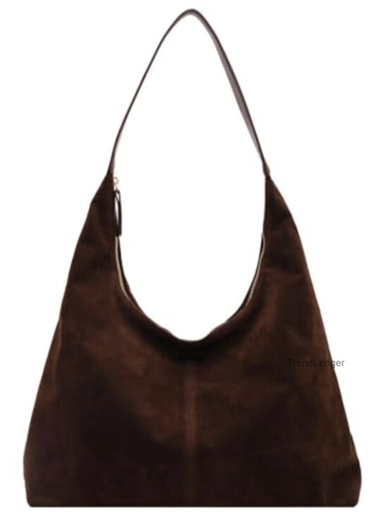 Handbags - Faux Suede Shoulder Bag Underarm Tote Hobo Travel Work